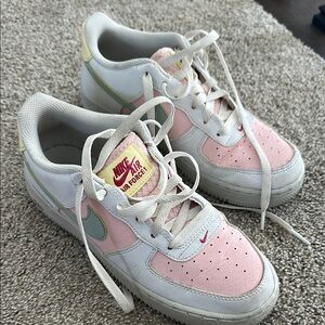 Nike Air Force 1 Pastel Pink and White Sneakers